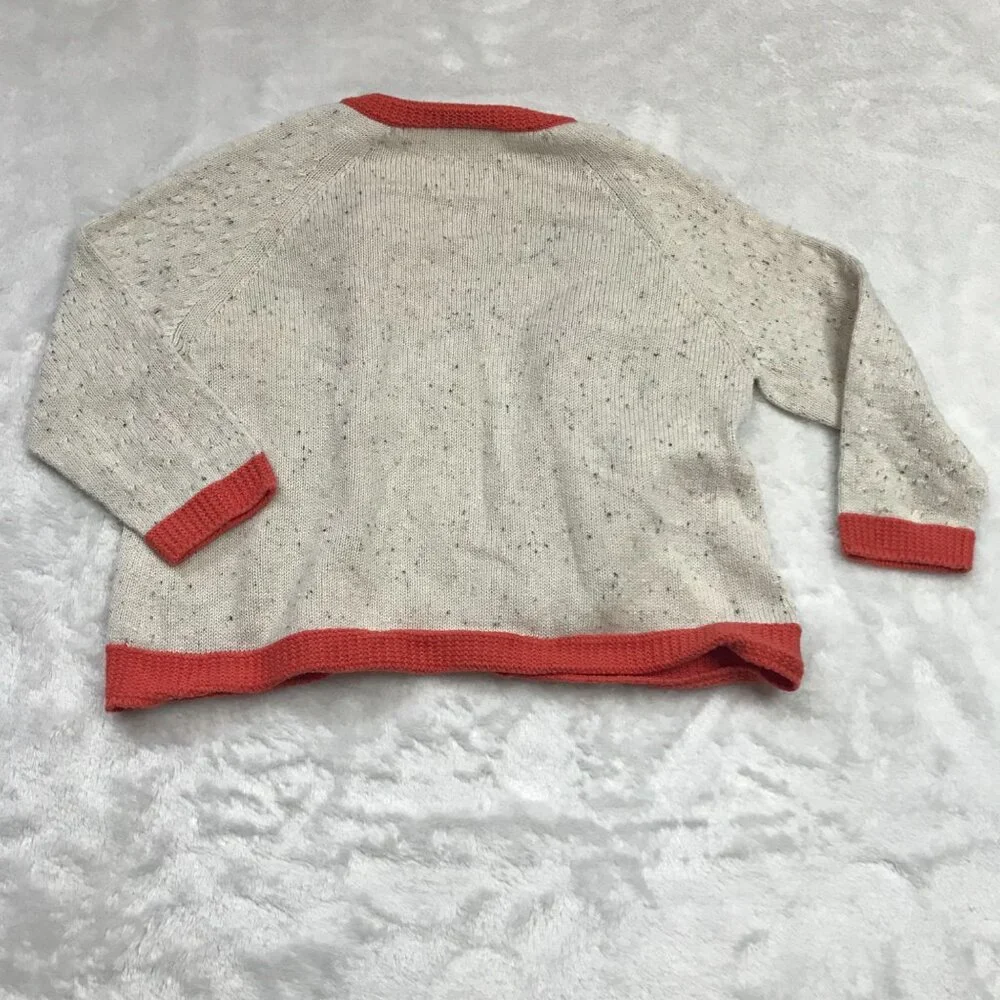 Hanna Andersson Neutral Knit Cardigan‎ Sweater Toddler Girls 2T Organic Cotton